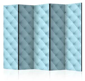 Paravento separè Schiuma II - semplice composizione blu a rombi