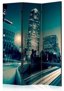 Paravento Strade di Los Angeles di notte - architettura tra luci