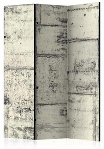 Paravento design Amo il Cemento - motivo industriale con texture di cemento