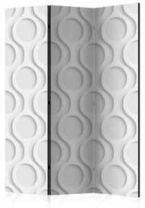 Paravento design Catene - composizione unica in motivo circolare grigio