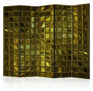 Paravento Bagliore Dorato II - elegante composizione con mosaico