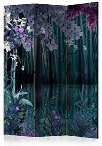 Paravento Notte Misteriosa - composizione floreale in stile feng shui