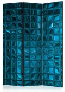 Paravento Mosaico Azzurro - brillante composizione blu