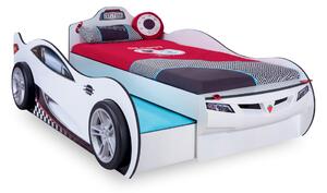Coupé Auto letto macchina per bambini (con letto amico) (Bianco) (90x190 - 90x180 Cm)