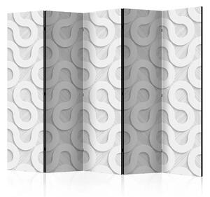 Paravento design Spirali Grigie II - composizione unica in motivo chiaro