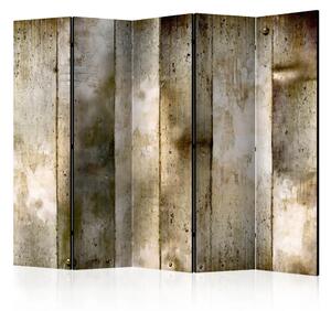 Paravento design Bande d'Oro II - astrazione calda con texture insolita