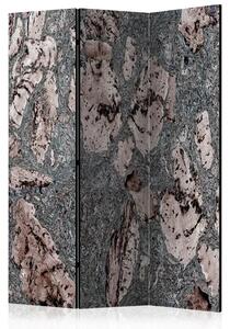 Paravento Sughero Grigio - composizione scura con texture di legno