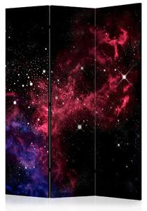 Paravento separè Cosmo - stelle - universo in nero e rosso