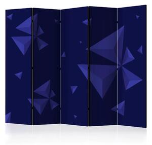 Paravento design Meteor Shower II - astrazione geometrica scura