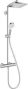 Set sistema doccia hansgrohe Crometta E 240 con termostato, soffione a pioggia e doccetta, 1 pz