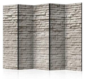 Paravento Muro di mattoni: Minimalismo II - composizione grigia