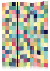 Paravento design Milioni di colori - sfondo geometrico colorato con mosaico