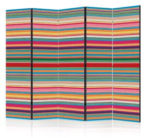 Paravento Strisce sobrie II - composizione strisce colorate