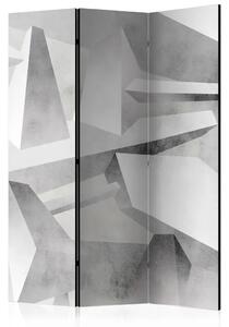 Paravento separè Ali congelate - sfondo grigio geometrico in 3D