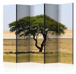 Paravento separè Parco nazionale Etosha II - paesaggio di alberi e deserto