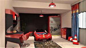 Gts Autoletto macchina per bambini - (Rosso) (99x191 Cm)- SPEDIZIONE GRATUITA