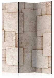 Paravento design Sogno industriale - composizione geometrica beige
