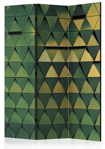 Paravento separè Scaglie di drago - sfondo geometrico a triangoli in 3D