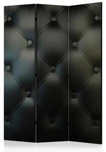 Paravento design Eleganza distintiva - sfondo trapuntato con motivo nero