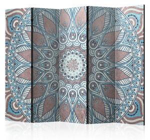 Paravento design Cerchio Orientale II - sfondo etnico a Mandala in stile zen