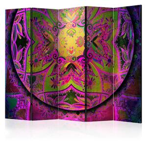 Paravento design Mandala: Espressione rosa II - modello etnico zen