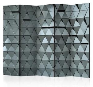 Paravento design Porte Metalliche II - texture geometriche metalliche