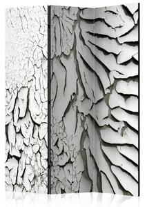 Paravento design Segni del Tempo - texture parete con vernice bianca scrostata