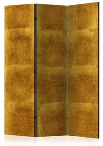 Paravento design Gabbia Dorata - texture di piastrelle dorate quadrate
