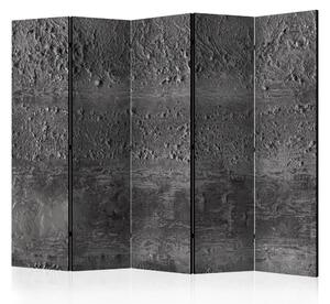 Paravento design Tempesta Grigia II - texture irregolare di sabbia grigia