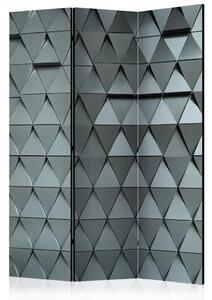 Paravento design Porte Metalliche - texture metallica, triangoli