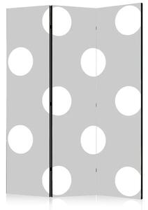 Paravento separè Pois Carini - texture grigia uniforme con numerosi puntini bianchi