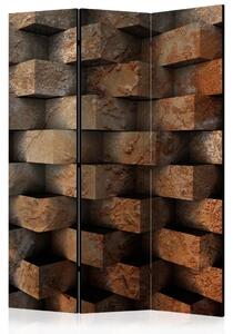 Paravento design Intreccio di Mattoni - figure geometriche astratte con effetto 3D