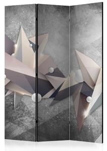 Paravento design Costellazione geometrica - triangoli astratti su uno sfondo concreto