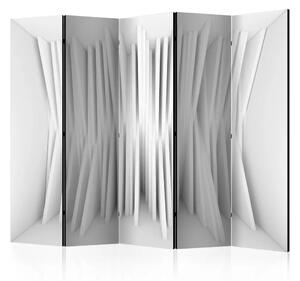 Paravento design Bilanciamento del bianco II - modello astratto bianco