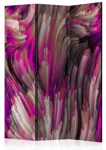 Paravento Energia viola - paesaggio rosa artistico in un motivo astratto