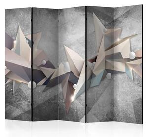 Paravento Costellazione geometrica II - figure astratte su uno sfondo concreto