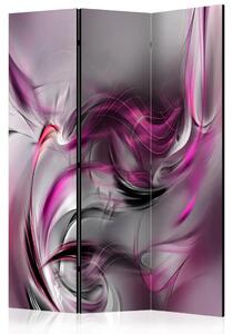 Paravento design Vortici Rosa II - spazio astratto con fumo viola