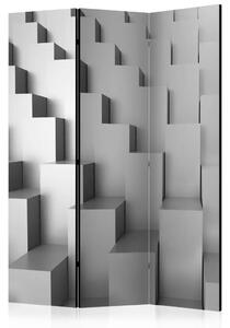 Paravento design Tempio dell'astrazione - figure geometriche in un motivo astratto