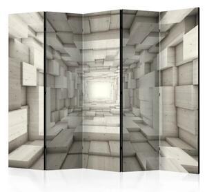 Paravento design Ascensore II - tunnel astratto di figure geometriche