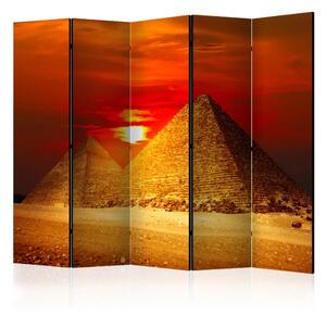 Paravento Piramidi di Giza - tramonto II - paesaggio delle piramidi egiziane