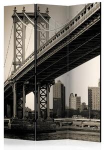 Paravento Manhattan Bridge, New York - ponte in seppia