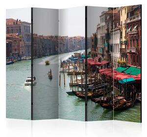 Paravento design Canal Grande a Venezia, Italia II - paesaggio di barche e fiume