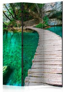 Paravento Parco Nazionale, Laghi di Plitvice, Croazia - ponte di legno e acqua