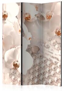 Paravento design Tesori di eleganza - fiori con illusione 3D