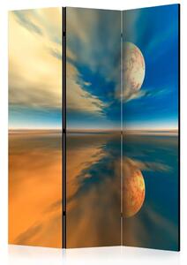 Paravento separè Portami sulla Luna - panorama del cielo con la luna e il riflesso