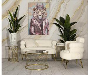 Set di 4 tavolinetti in metallo dorato design moderno - Arrediorg