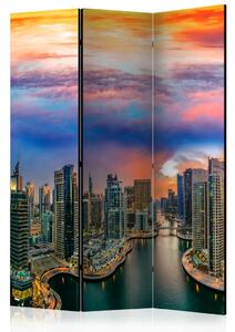 Paravento Pomeriggio a Dubai - grattacieli sullo sfondo del cielo