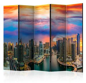 Paravento design Pomeriggio a Dubai II - grattacieli sullo sfondo del cielo