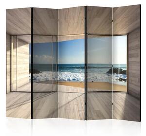 Paravento design Alla ricerca del Sogno II - Vista lussuosa sul mare e il cielo
