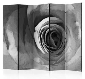Paravento design Rosa di Carta II - modello astratto di rosa romantica